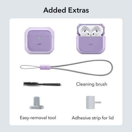 ESR AirPods 4/5 Cover Orbit HaloLock Lilla
