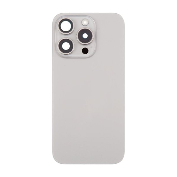 iPhone 16 Pro Max Bagside Glas Komplet OEM - Naturlig Titanium