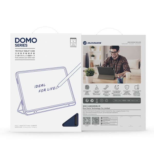 Dux Ducis Samsung Galaxy Tab S9 Plus/S9 FE Plus/S10 Plus Cover DOMO Series Blå