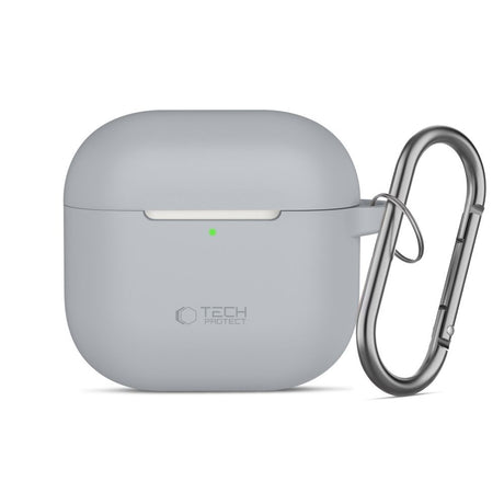 Tech-Protect AirPods 4 Cover Silicone Hook Grå
