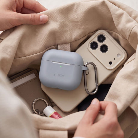 Tech-Protect AirPods 4 Cover Silicone Hook Grå