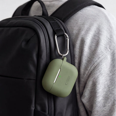 Tech-Protect AirPods 4 Cover Silicone Hook Grøn