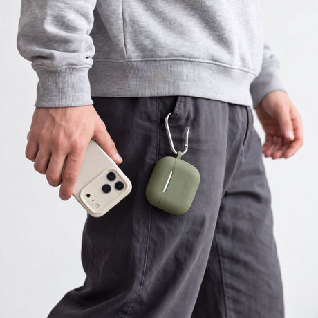 Tech-Protect AirPods 4 Cover Silicone Hook Grøn