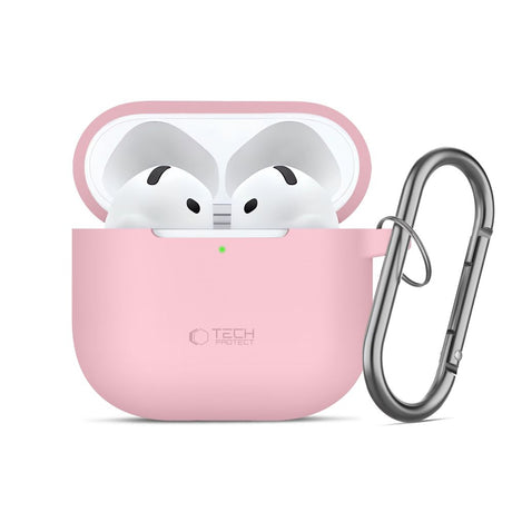 Tech-Protect AirPods 4 Cover Silicone Hook Lyserød