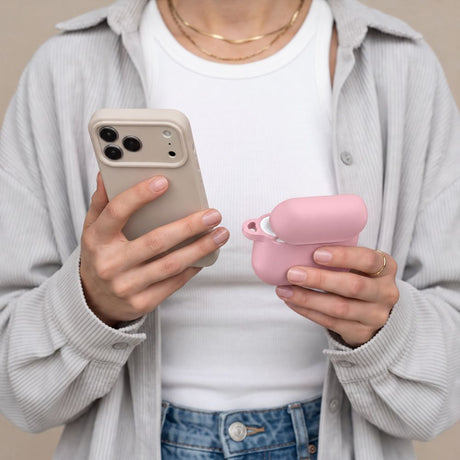 Tech-Protect AirPods 4 Cover Silicone Hook Lyserød