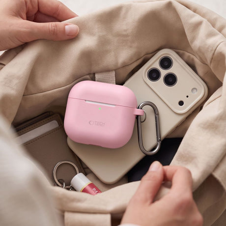 Tech-Protect AirPods 4 Cover Silicone Hook Lyserød