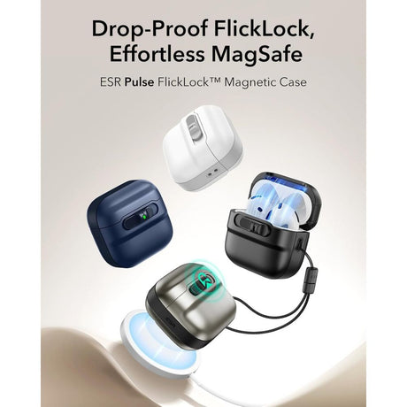 ESR AirPods 4/5 Cover Pulse FlickLock HaloLock Sort
