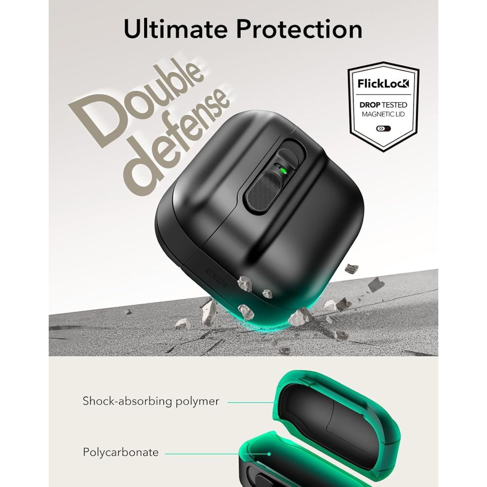 ESR AirPods 4/5 Cover Pulse FlickLock HaloLock Sort