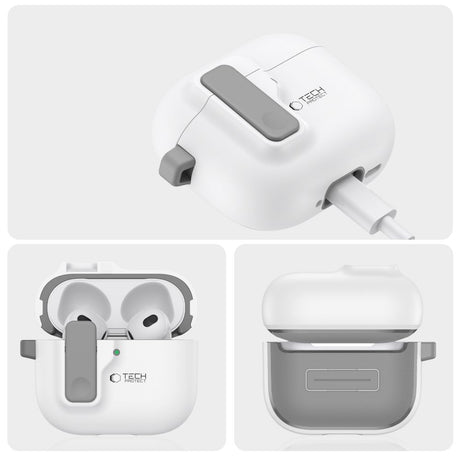 Tech-Protect AirPods 4 Cover Slim Hook Hvid