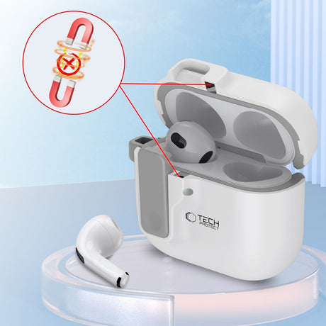 Tech-Protect AirPods 4 Cover Slim Hook Hvid