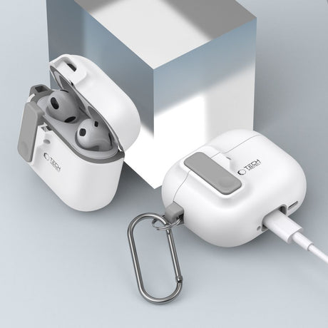 Tech-Protect AirPods 4 Cover Slim Hook Hvid