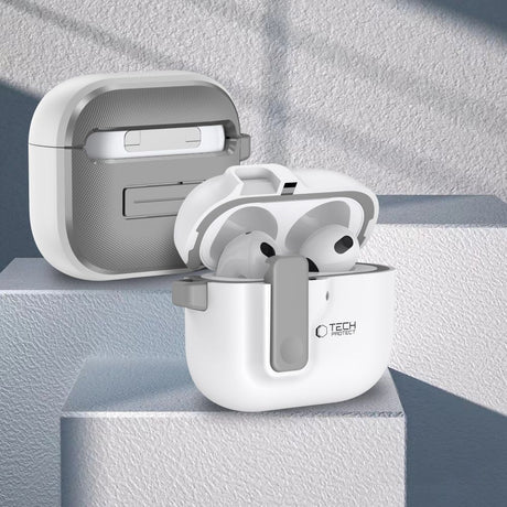 Tech-Protect AirPods 4 Cover Slim Hook Hvid