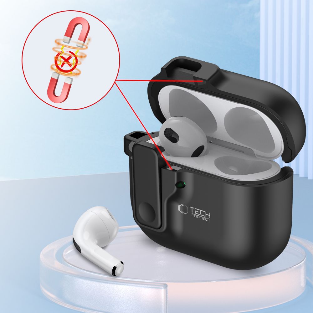 Tech-Protect AirPods 4 Cover Slim Hook Sort