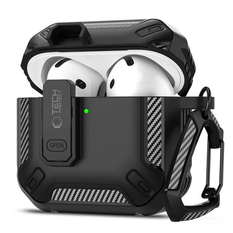 Tech-Protect AirPods 4 Cover Carbonox Sort