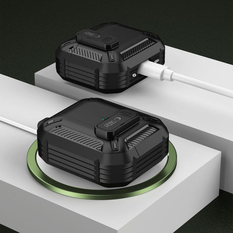 Tech-Protect AirPods 4 Cover Carbonox Sort