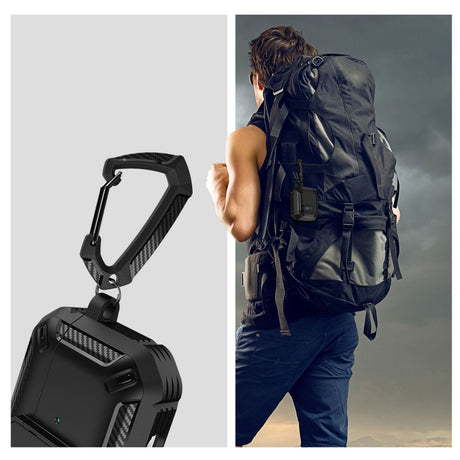 Tech-Protect AirPods 4 Cover Carbonox Sort