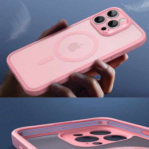 ESR iPhone 16 Pro Max Cover og Skærmbeskyttelse Classic Pro MagSafe Sæt Rosa