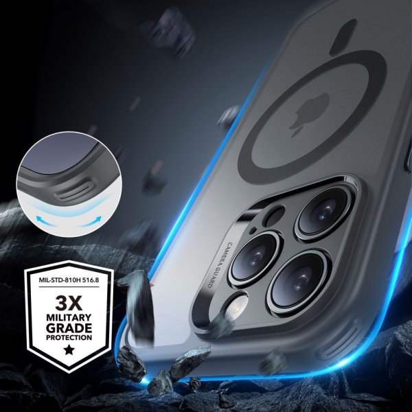 ESR iPhone 16 Pro Cover og Skærmbeskytter Classic Pro MagSafe Sæt Grå