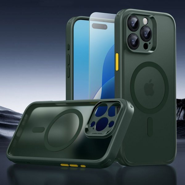 ESR iPhone 16 Pro Max Cover og Skærmbeskyttelse Classic Pro MagSafe Sæt Grøn