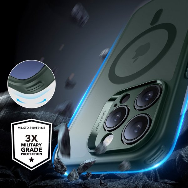 ESR iPhone 16 Pro Max Cover og Skærmbeskyttelse Classic Pro MagSafe Sæt Grøn