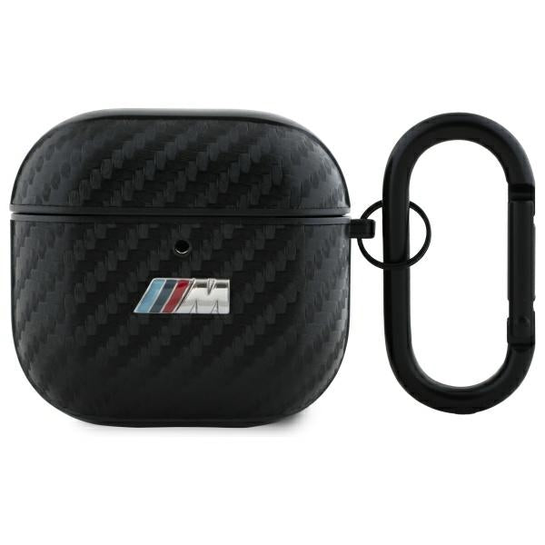 BMW AirPods 4 Cover Carbon M Sort