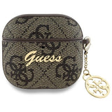 Guess AirPods 4 Etui 4G Charm Brun