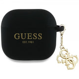 Guess AirPods 4 Cover Classic Logo 4G Charm Sort