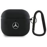 Mercedes Benz AirPods 4 Cover Ægte Læder Sort