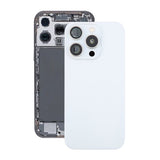 iPhone 16 Pro Max Bagsideglas Komplet OEM - Hvid Titan