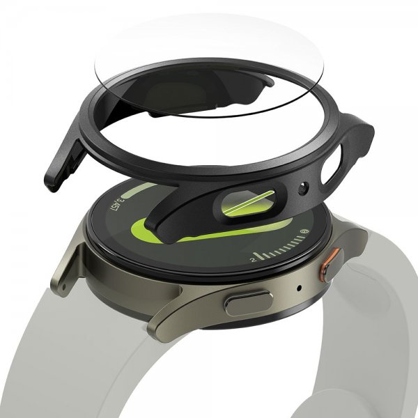 Ringke Samsung Galaxy Watch 7 44mm Skal og Skærmbeskytter Slim & Glass Sort