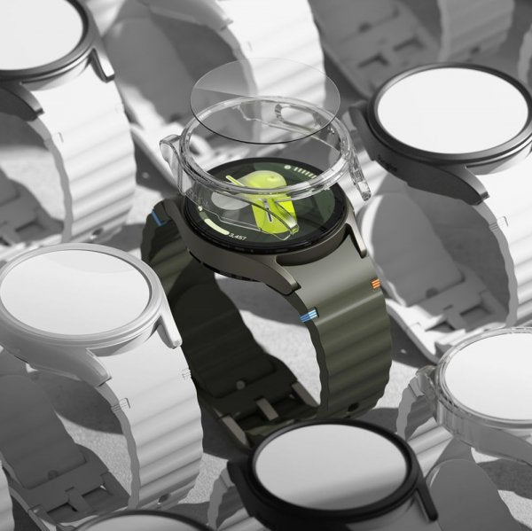 Ringke Samsung Galaxy Watch 7 44mm Skal og Skærmbeskytter Slim & Glass Sort