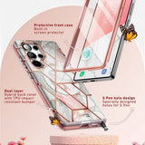 Supcase Samsung Galaxy S25 Ultra Cover Cosmo MagSafe Pink Marble