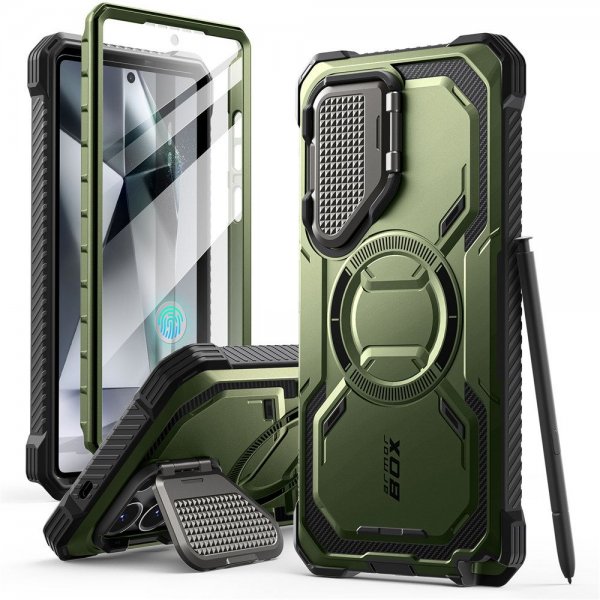 Supcase Samsung Galaxy S25 Ultra Cover ArmorBox MagSafe Grøn