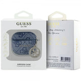 Guess AirPods 4 Cover Classic Logo 4G Charm Blå