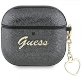 Guess AirPods 4 Cover Metallic Script Charm Sort