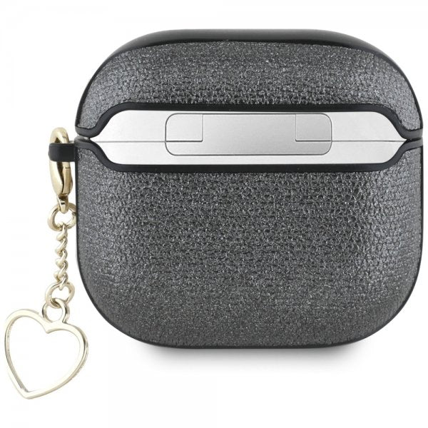 Guess AirPods 4 Cover Metallic Script Charm Sort