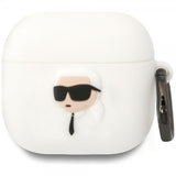 Karl Lagerfeld AirPods 4 Cover Karl 3D Hvid