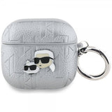 Karl Lagerfeld AirPods 4 Cover Monogram Karl & Choupette Silver