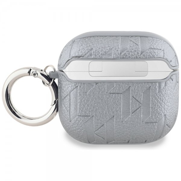 Karl Lagerfeld AirPods 4 Cover Monogram Karl Silver
