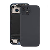 iPhone 15 Plus Bagsideglas med Magnet og Kameralinse - Sort