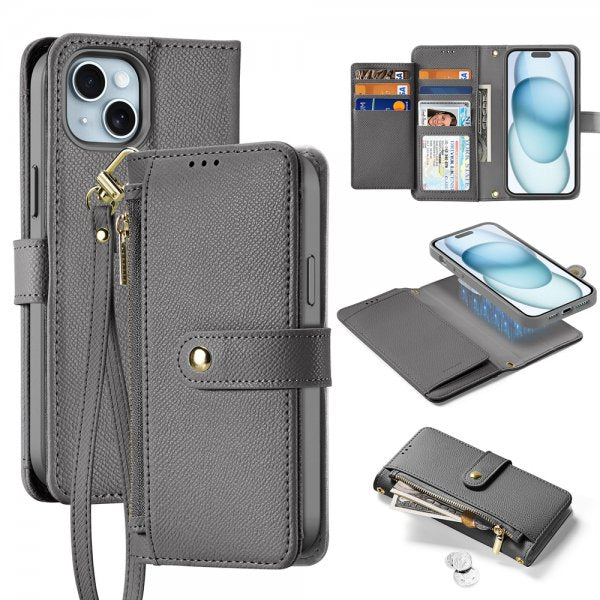 Dux Ducis iPhone 15 Cover 2-i-1 Lawa Series MagSafe Grå