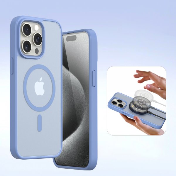 Dux Ducis iPhone 15 Cover 2-i-1 Lawa Series MagSafe Blå