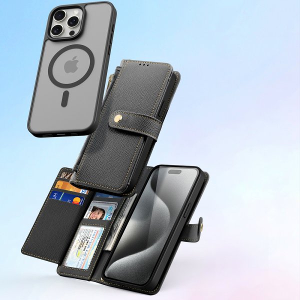 Dux Ducis iPhone 15 Pro Cover 2-i-1 Lawa Series MagSafe Sort