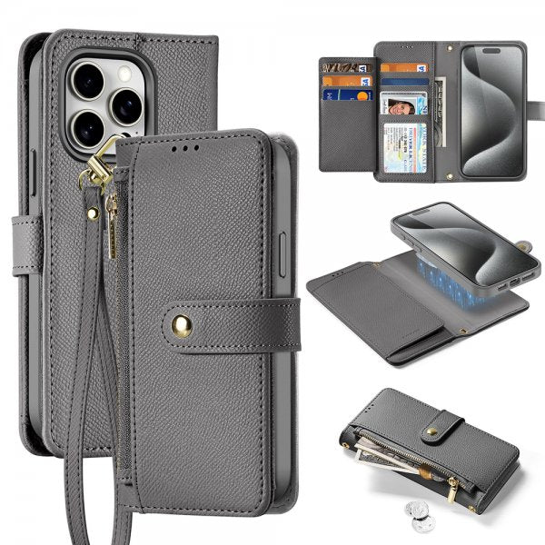 Dux Ducis iPhone 15 Pro Max Cover 2-i-1 Lawa Series MagSafe Grå