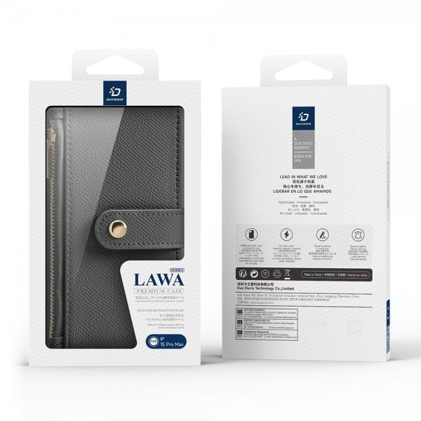 Dux Ducis iPhone 15 Pro Max Cover 2-i-1 Lawa Series MagSafe Grå