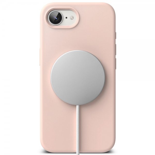 Ringke iPhone 16e/iPhone 17e Cover Silikone Magnetic Pink Sand