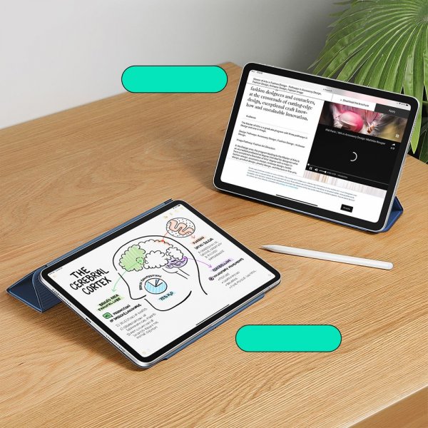 ESR iPad Pro 12.9 (gen 4/5/6)/iPad Air 13 (M2/M3/M4) Cover Rebound Magnetic Blå
