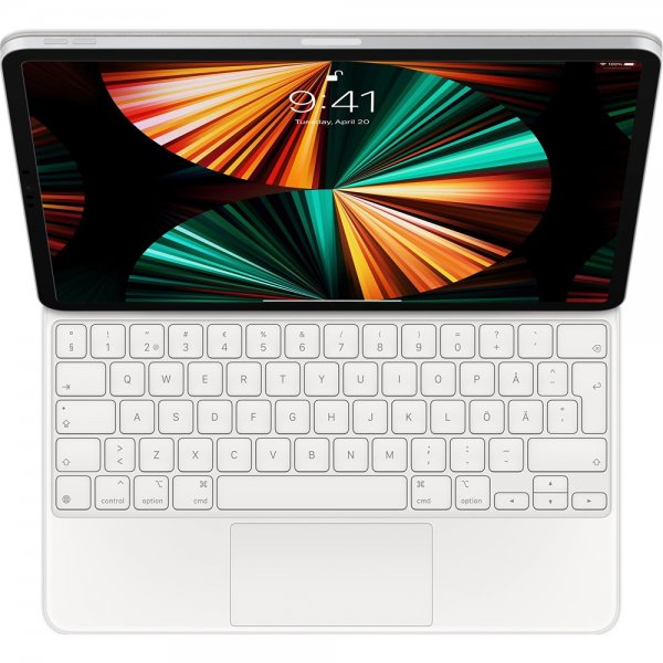 Apple iPad Pro 12.9 (gen 3/4/5/6)/iPad Air 13 (M2/M3/M4) Etui Magic Keyboard Hvid