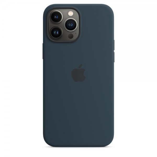 Apple Original iPhone 13 Pro Max Cover Silicone Case MagSafe Bläckblå