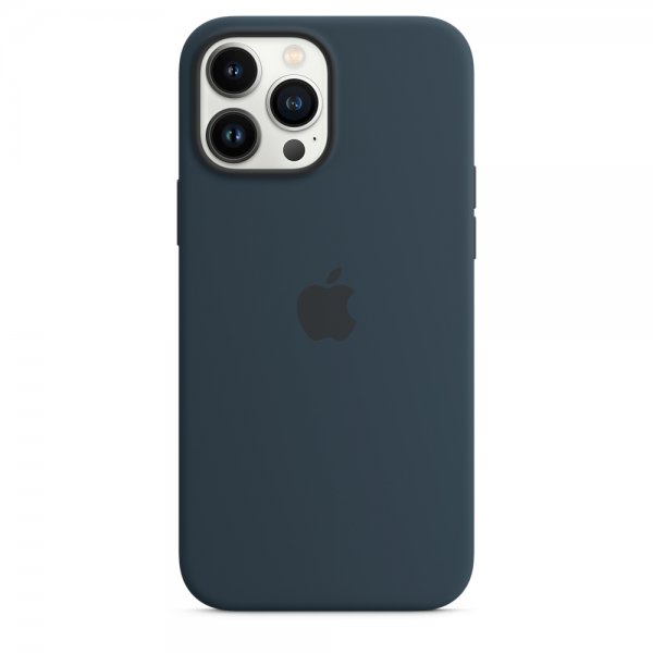 Apple Original iPhone 13 Pro Max Cover Silicone Case MagSafe Bläckblå